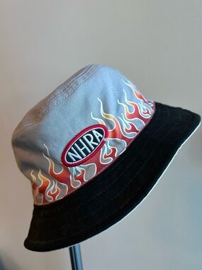 Vintage NHRA Flame drag race bucket hat